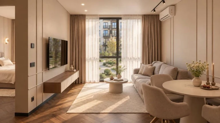 Современная дизайнерская квартира 40 м² в ЖК Grand Hills