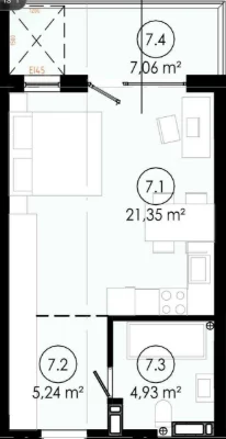 1 room apartment at a favorable price