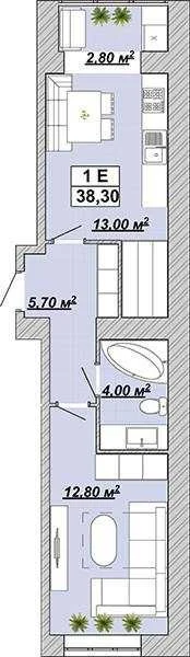 Selling 1-bedroom apartment in the residential complex "Knyzhyn"