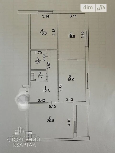Sale of 3-room apartment 88.1 sq. m. on Lvivska Street 15 • ID 3461
