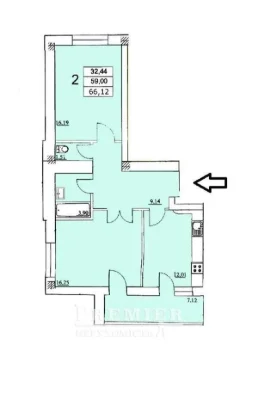2-комнатная квартира, кирпичный дом, ремонт, ул. Шота Руставели