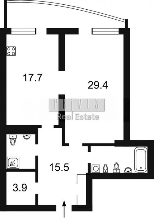 For sale 1 room / Apartment 87 m2 / Myrnogo Panas St., Pechersk, K