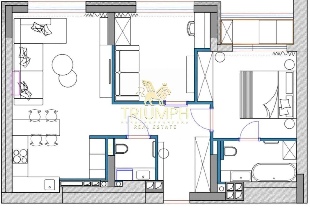 ЖК Teleskop | Авторська євро трійка 65 m2 | Балкон | Позняки