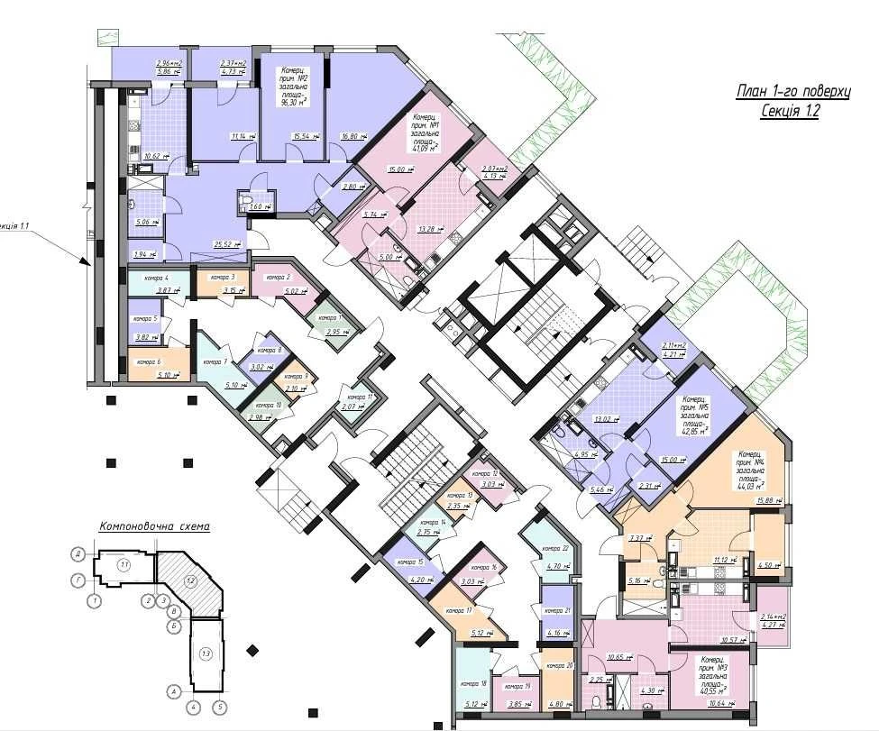 2-room apartment 65.27 m² in Odessa