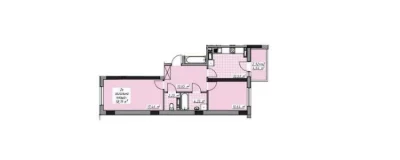 2-room apartment 65.27 m² in Odessa