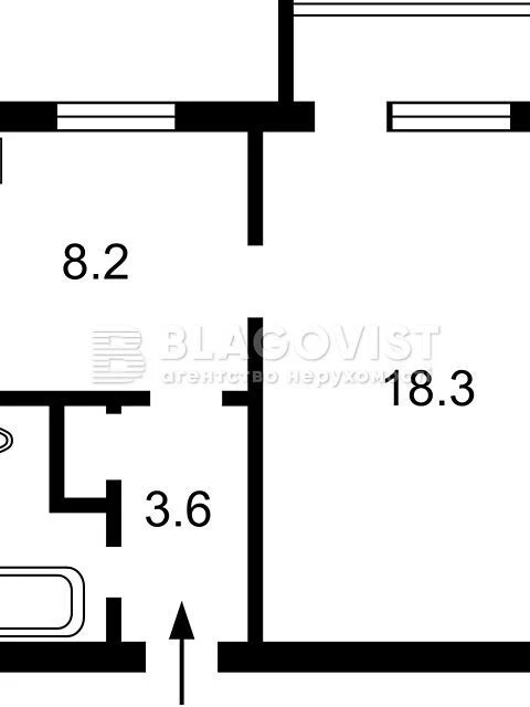 Sale of 2-room apartment 39 sq. m. on Svyatoslav Khorobryho St. 8 •