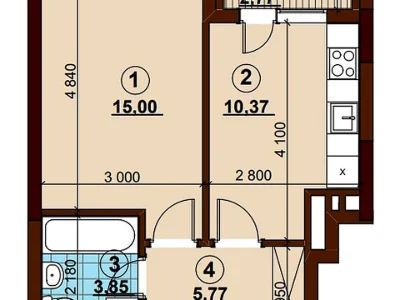 Apartment. Kyiv, Rodyny Krystieriv street.
