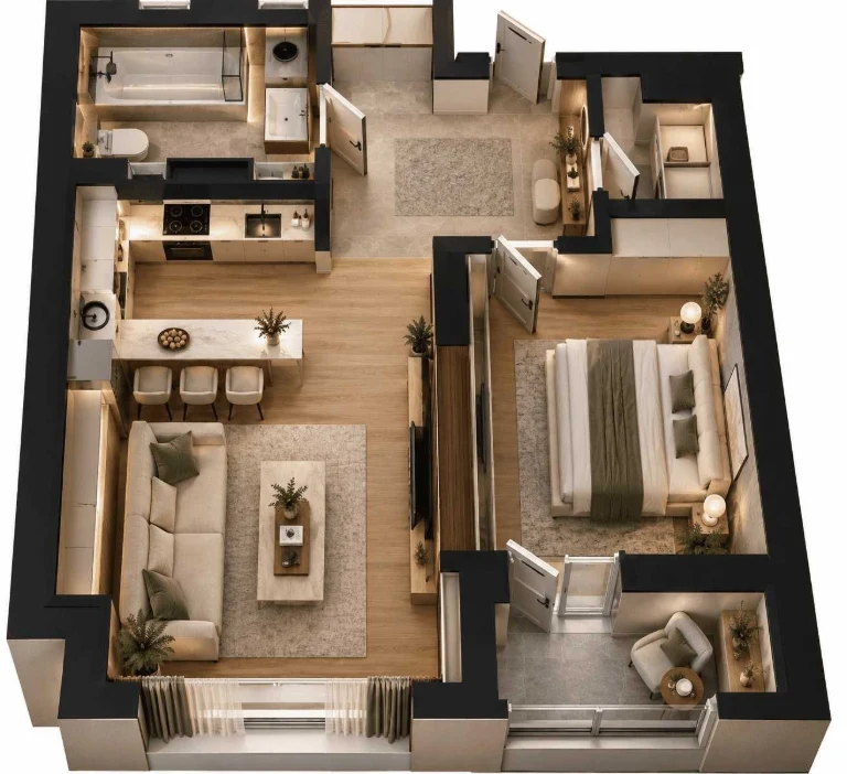 1 room rented in the Pryvokzalny residential complex