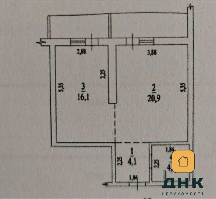 10 станция Фонтана. Однокомнатная квартира с новым ремонтом.