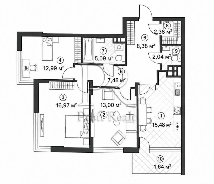 Продаж 3-квартиры, 92 м2.