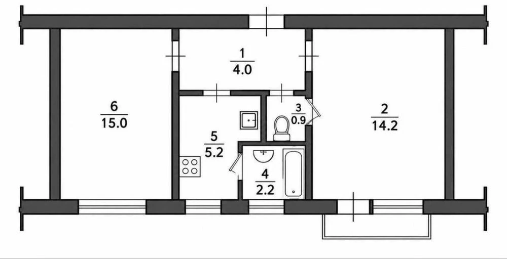 2-bedroom apartment, Sergey Beregovoy, 2 Sergyi Beregovoy Street, 20