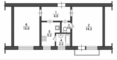2-bedroom apartment, Sergey Beregovoy, 2 Sergyi Beregovoy Street, 20