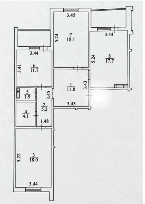 Sale of a 3-room apartment, Baltijskiy Provolok 1, Yeoselya, YeGodnovannia,