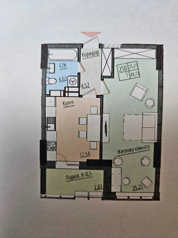 Apartment for Sale: Aria Residence, 52 sq m, 11th floor, Section 2
