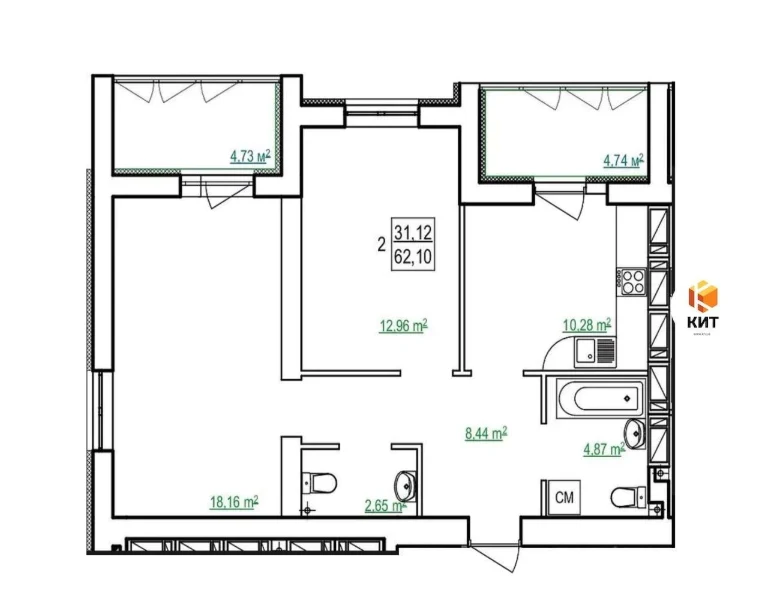Продається квартира, Харків, Холодна Гора, 62 м²