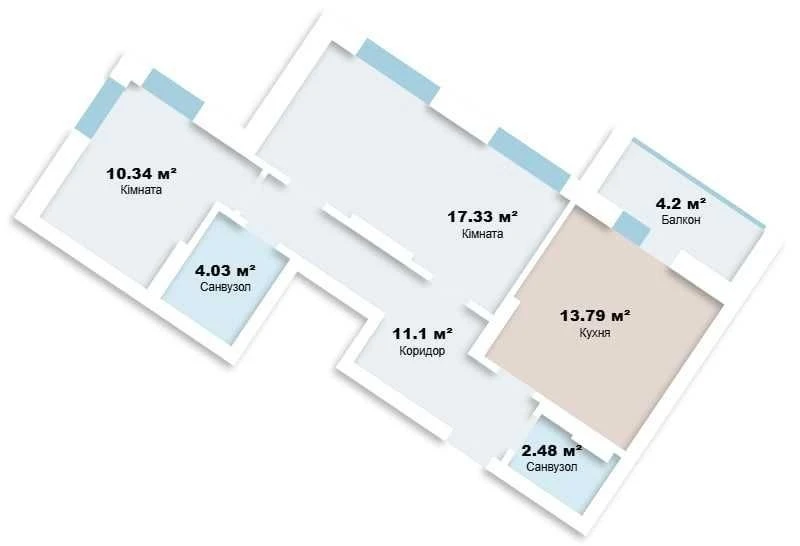 For Sale: 2-bedroom apartment in ЖК Медовий 2, building 1!