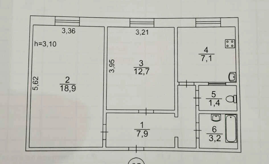 For sale, 2-room apartment, Kyiv, Шевchenkivskyi district, Zagorivska st, 3