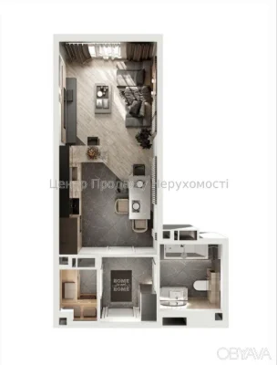 1-комнатная квартира, 34.29 м.кв.