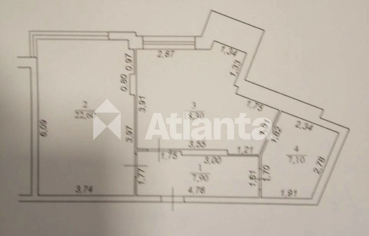 1 room apartment in new building, Chkalova street