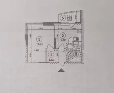 Sale of 1-bedroom apartment in Freedom residential complex, George Narbut street (formerly Vyzvol street)