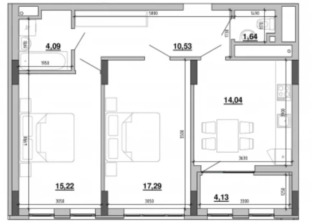 Sale of a 2-room apartment