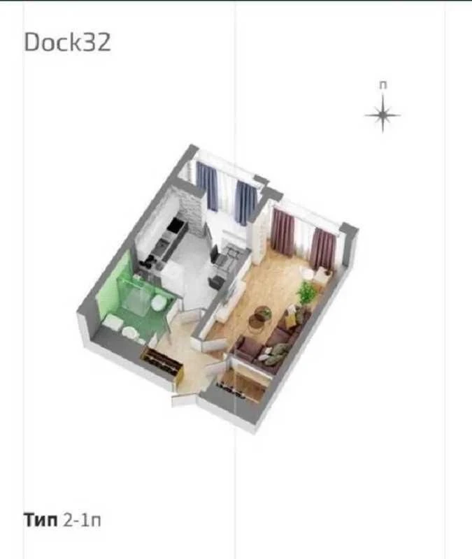 Продажа квартиры DOK-32. Набережно-Рибальская дорога 27. Без комиссии