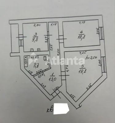 2 ком Квартира Евроремонт Газ Кирпичный Газ