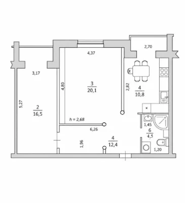 Продаж 2к 69м² з ремонтом та меблями! Київ, Троєщина, вул. Р