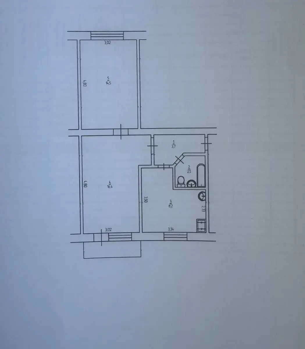 Продаж 2- кімнатной квартири загальною площею 46 кв.м. по в.