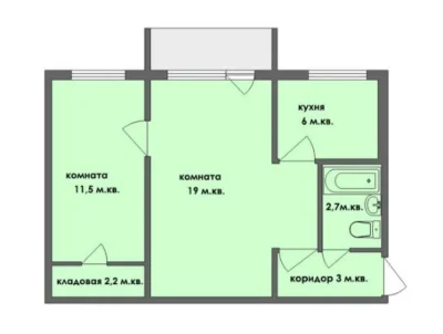 2-кімнатна квартира на Французькому бульварі.