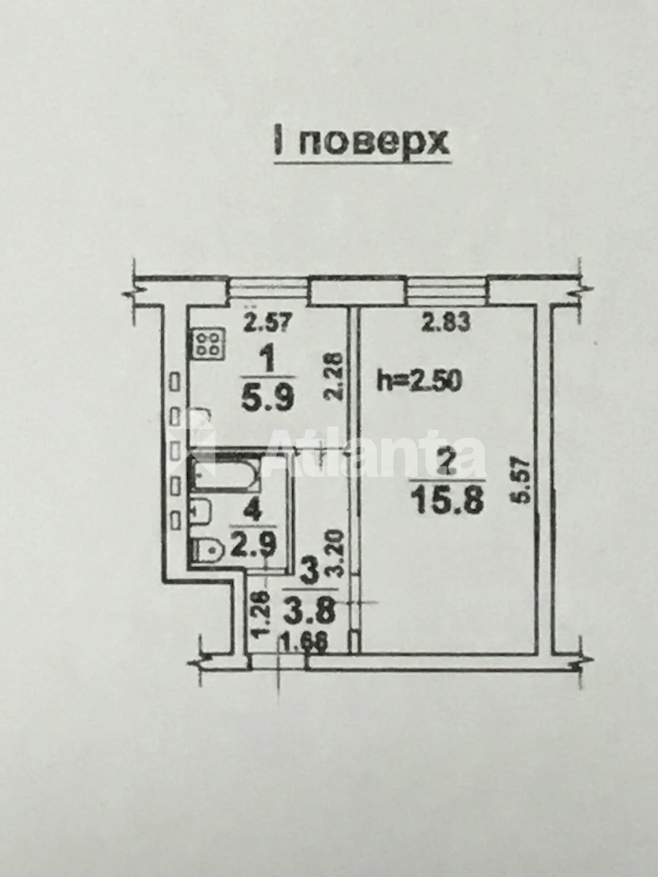 1-кімнатна квартира на Черьомушках/1-а станція Люстдорфської