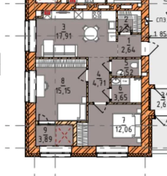 Продам 2 кім квартиру на Таїрова Газ Цегла  Новобудова