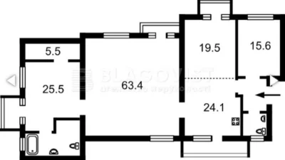 Продається велика квартира (173 м²) в Києві, Печерський район