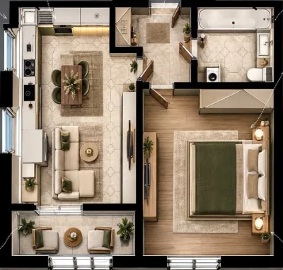 Sale of a one-bedroom apartment, New England Preston, 5 floors.