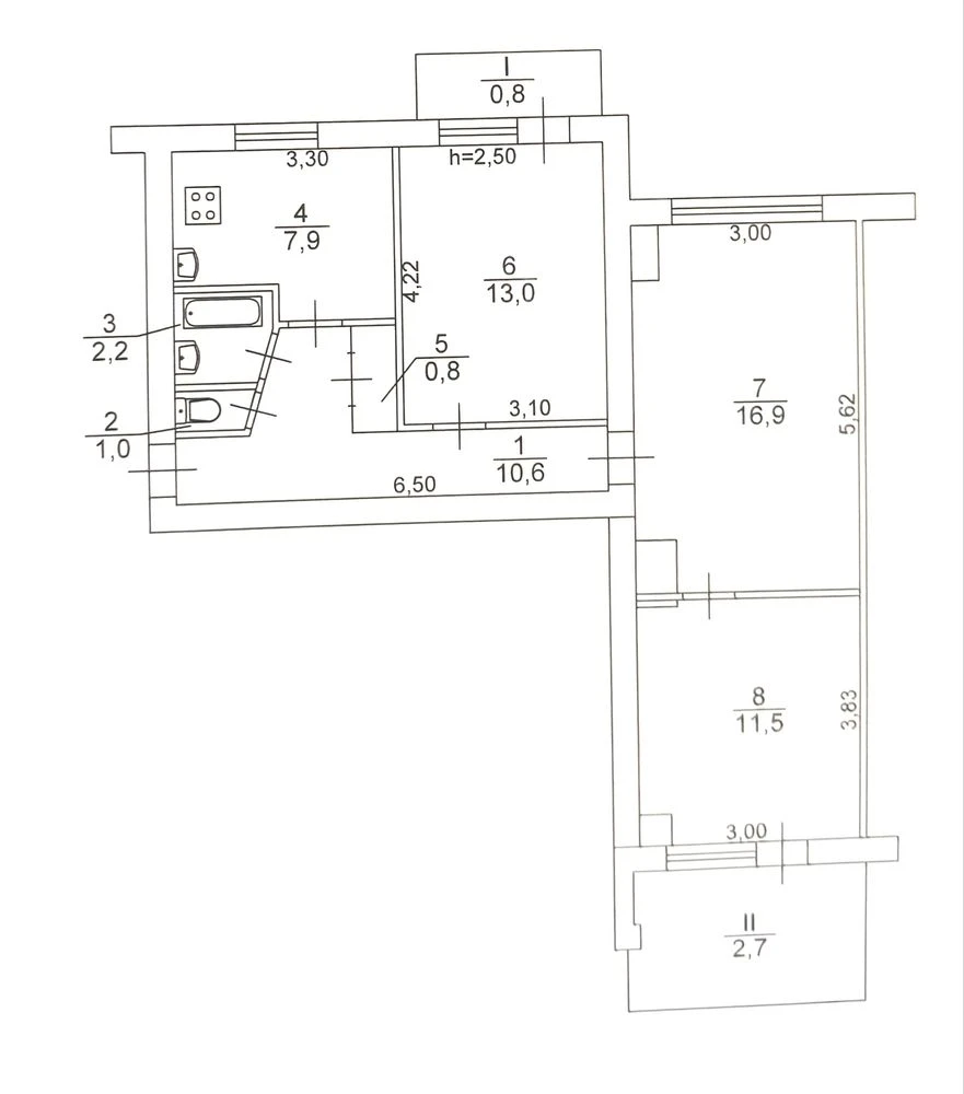 For sale 3-room apartment in a multi-story building on Yangel in Dnipro