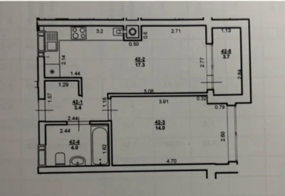 Продається квартира 1-кімнатна, B4/газ/ Ужгород