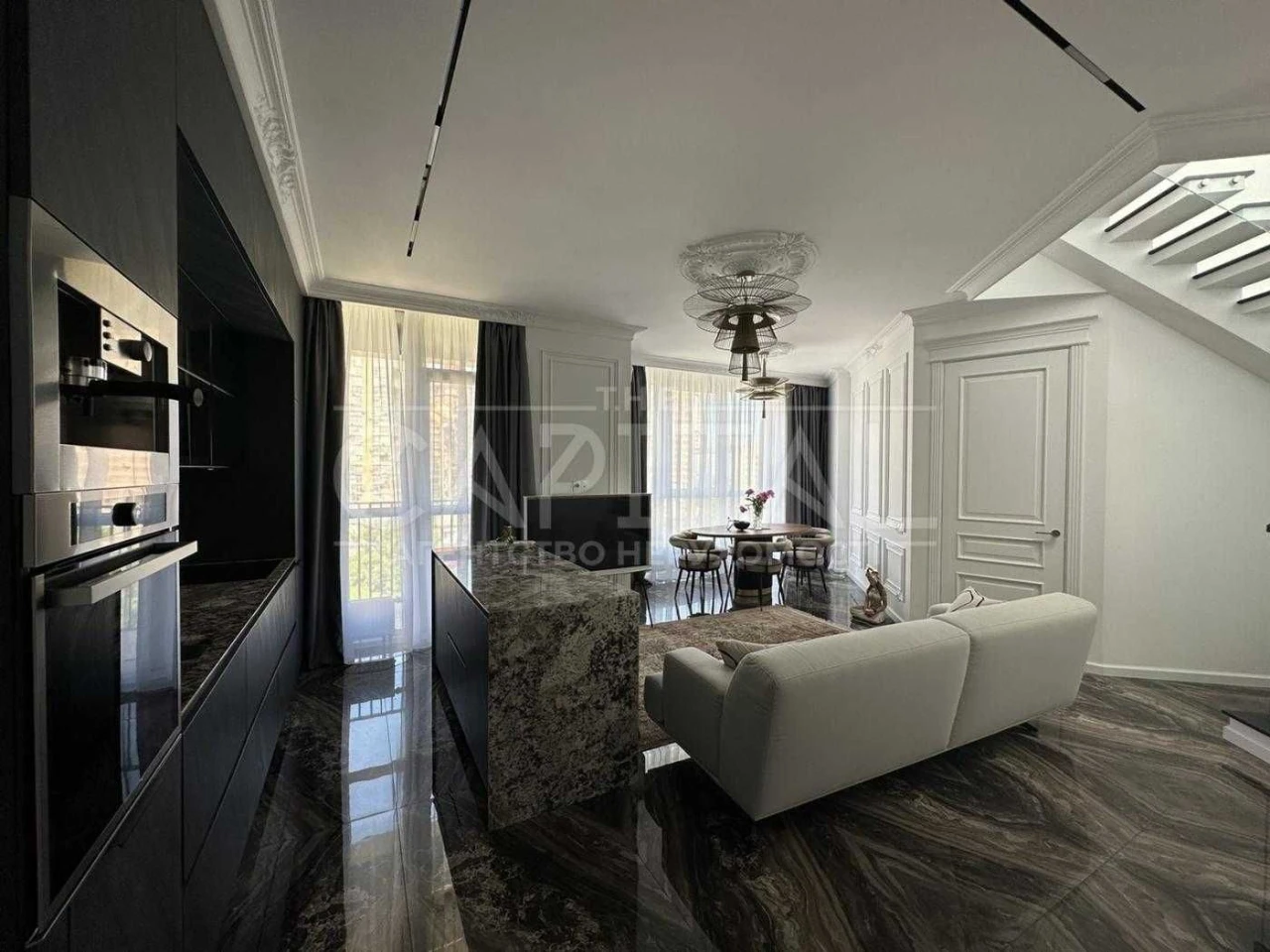 Apartment for sale with a terrace in the Greenville residential complex in the Pechersk district, 115 sq m