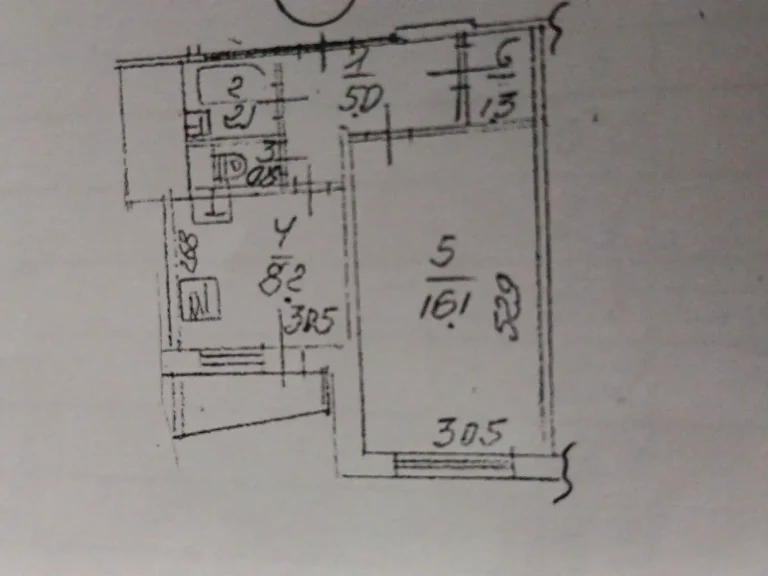 Продажа квартиры 1-комнатной 34,5 м² на 13/16 этаже
