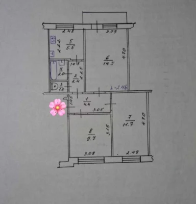 For Sale: 3-room apartment near Alexandrovsky Park, near the ХТЗ and Indushrial metro stations