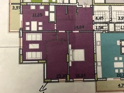 Sale of a 3-bedroom apartment, 79.2 sq m, 6th floor.