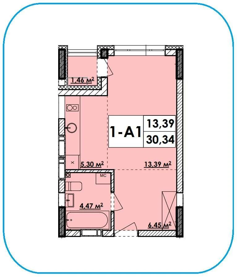 Пуща-Водиця ПРОДАЖ 1-кімнатної СМАРТ квартири 30 м² на вул.
