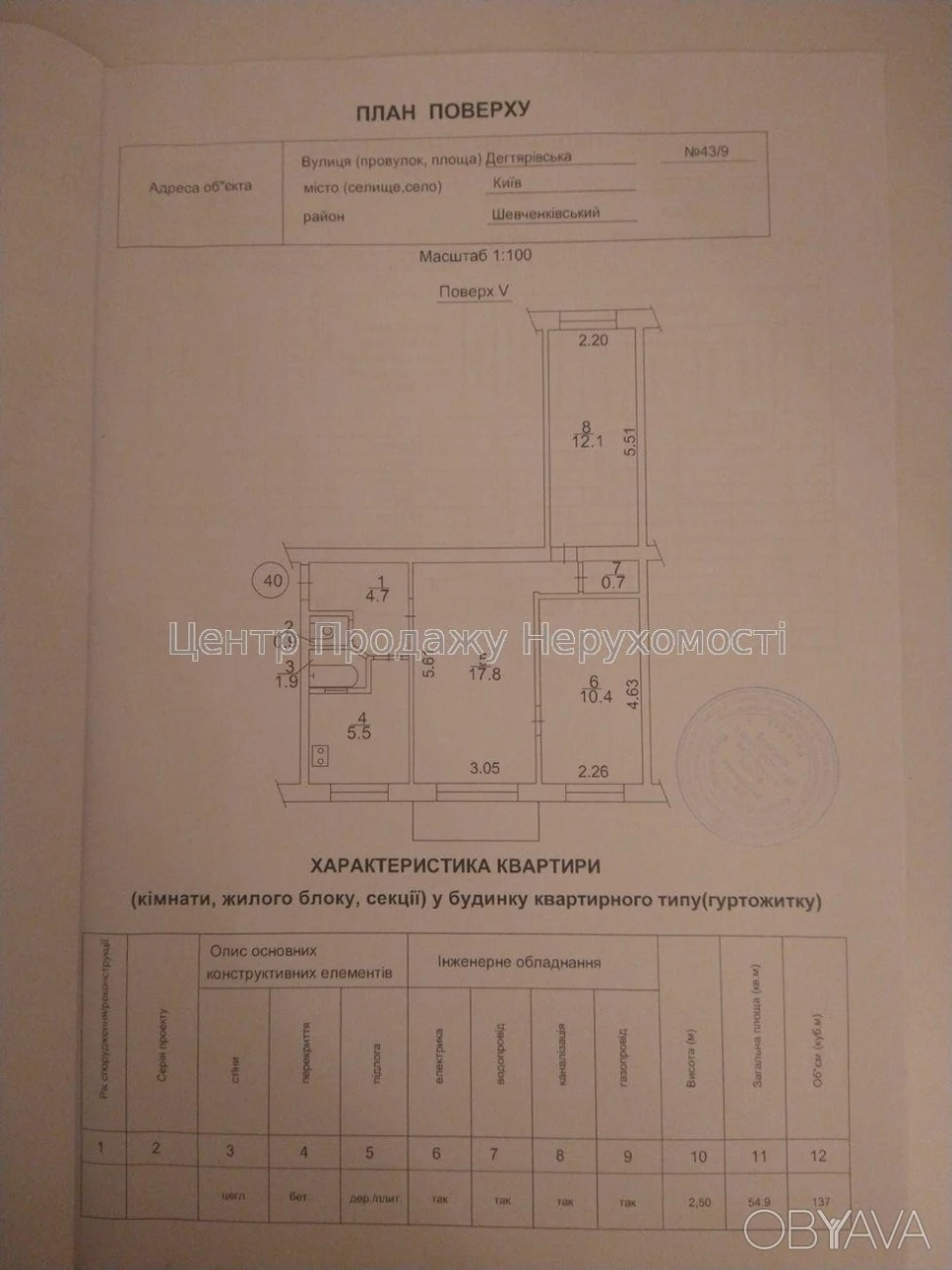 3-bedroom apartment, 55 sq m