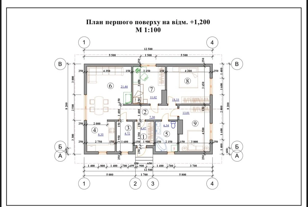 House for sale with interior work + 5 acres plot, Kyiv district