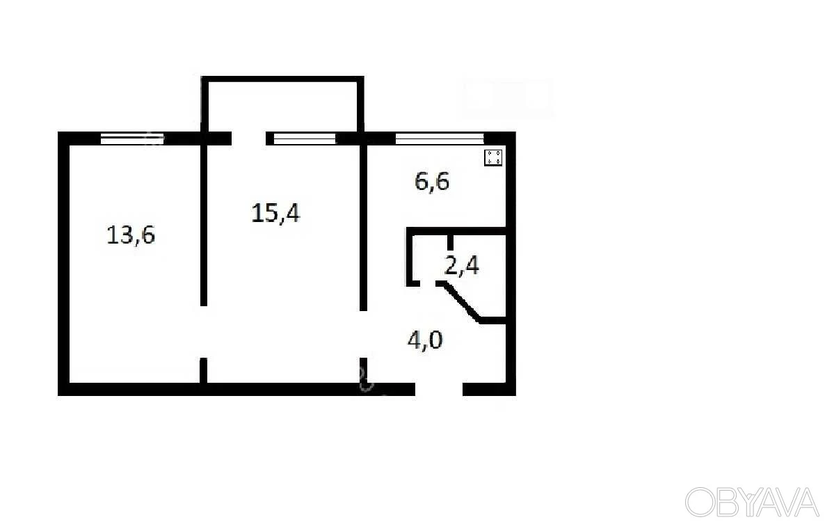 2-room apartment, 44.00 sq.m.