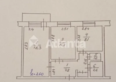2-кімнатна на вулиці Давида Ойстраха! Газ, окремі кімнати