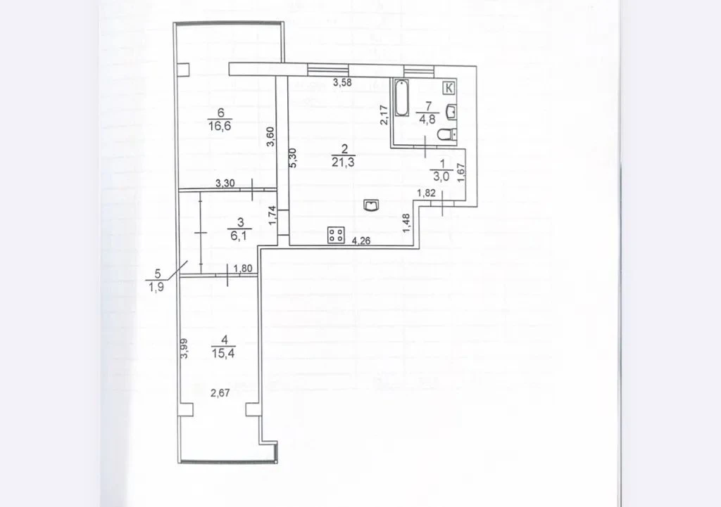 For Sale: 3-bedroom apartment, Podstantsiya
