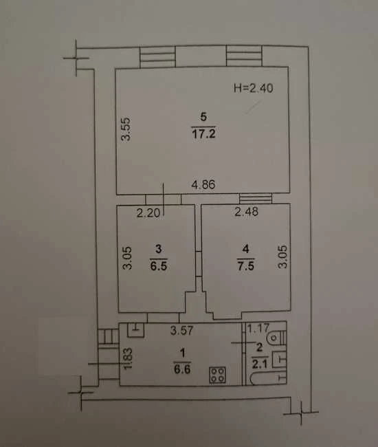 vys-04/  2х комнатная в центре. Тираспольская. Свой палисадн