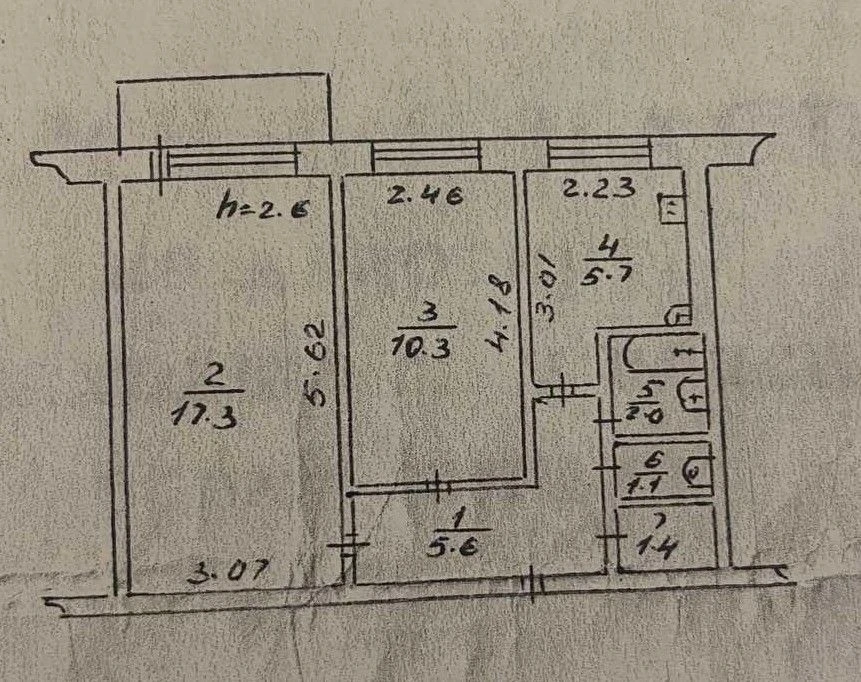 Selling 2 room apartment on Marseilles Street