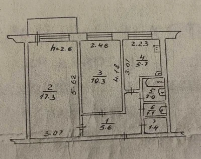 Selling 2 room apartment on Marseilles Street