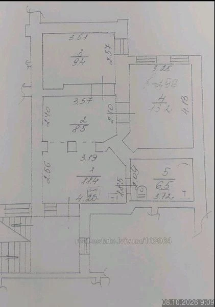 Sale of 3 room apartment 50 m² 1/3 Kopernika 72000$